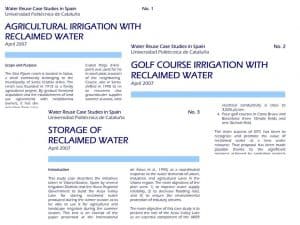 WHO/EURO 2006. Case studies of water reuse in the Mediterranean