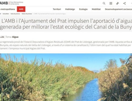 Agua regenerada para mejorar el estado ecológico del Canal de la Bunyola